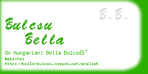 bulcsu bella business card